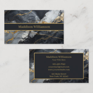 Elegantes Smokey Grau Goldmarmor Visitenkarte