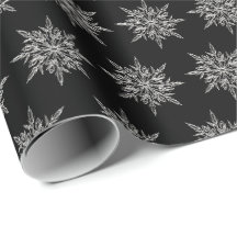 Elegantes Snowflake Ice Crystal Xmas Packpapier