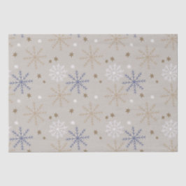 Elegantes Snowflake-Muster Beige Seidenpapier