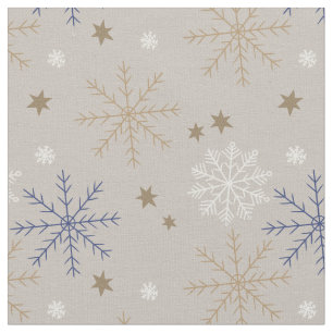 Elegantes Snowflake-Muster Beige Stoff