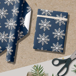 Elegantes Snowflake Wrapping Paper Geschenkpapier