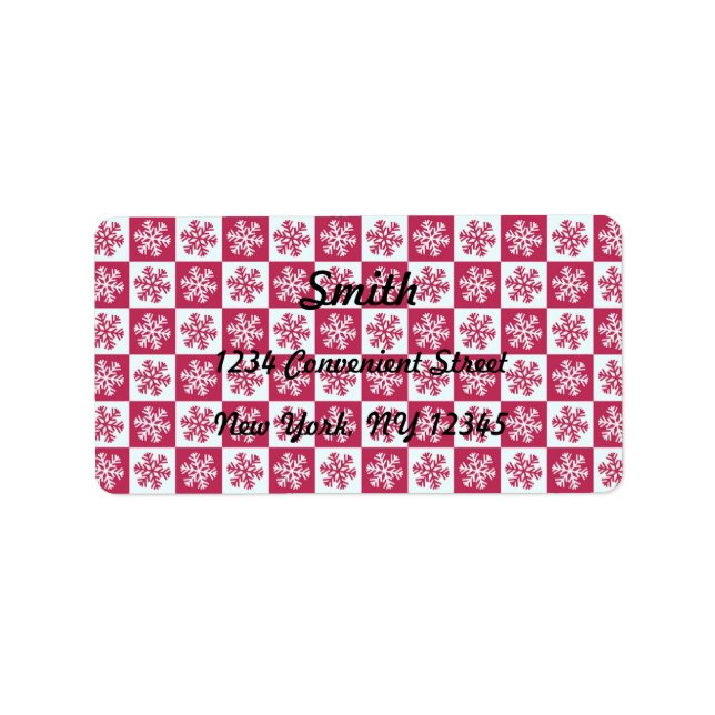 Elegantes Snowflakes Rücksendeadresse-Label Adressaufkleber (Vorne)