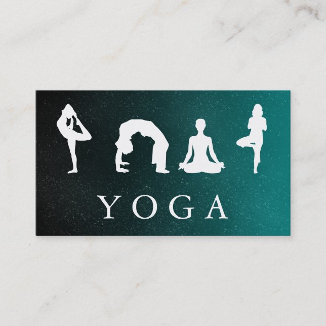 Elegantes Soft Logo Yoga Healing Health Visitenkarte (Vorderseite)