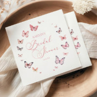 Elegantes Soft Pink Butterfly Brautparty