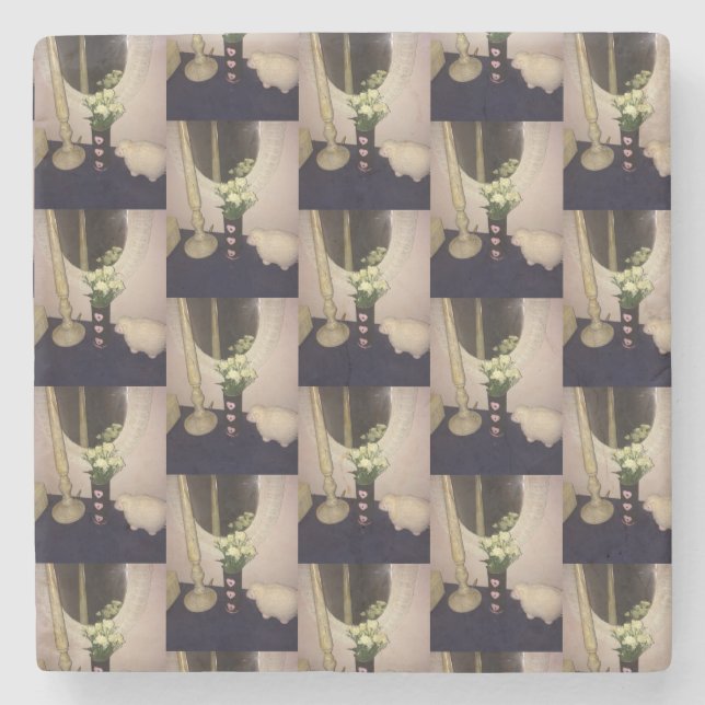 Elegantes Soiree Steinuntersetzer (Vorderseite)