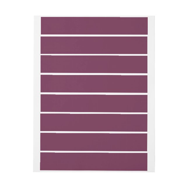Elegantes Solid Burgundy Wrap rund um das Adresset Rundum-Adressaufkleber (Bogen)