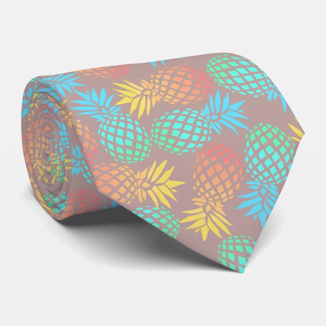 elegantes sommerliches tropisches, farbenfrohes An Krawatte (Gerollt)