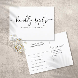 Elegantes Song-Request UAWG Black and White Einladungspostkarte