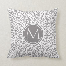 Elegantes Sonnenblume-Muster mit Monogramm