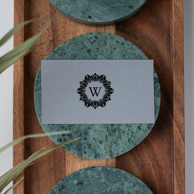 Elegantes Sonnenblumenfamilienmonogramm, Gummistempel (Von Creator hochgeladen)