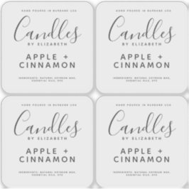 Elegantes Soy Candle Clear Product Label