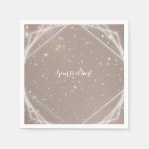 Elegantes Sparkle Modern Geometric Glam Party Serviette