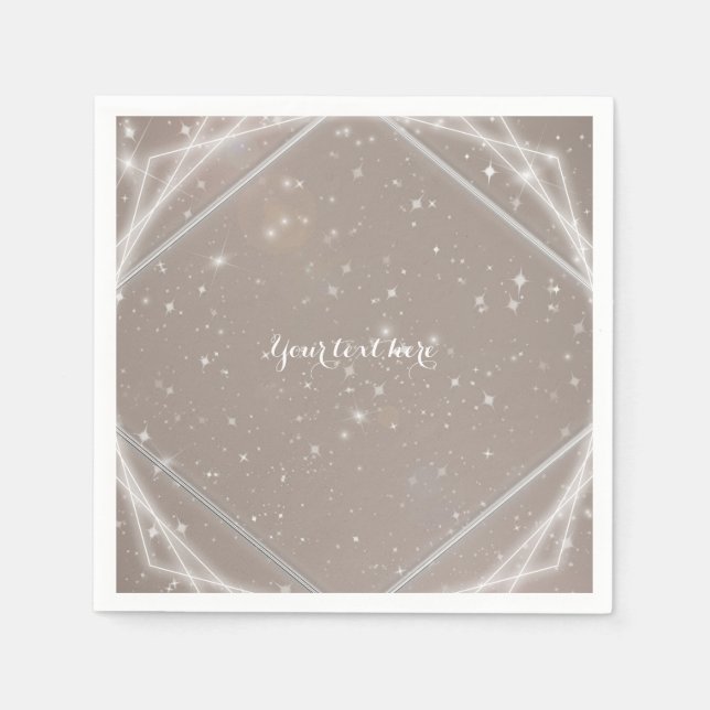 Elegantes Sparkle Modern Geometric Glam Party Serviette (Vorderseite)