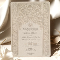 Elegantes Spitzentechnik Wedding Islamische Motive