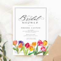 Elegantes Spring Tulip Calligraphy Brautparty