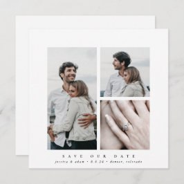 Elegantes Square Multi-Foto Save The Date