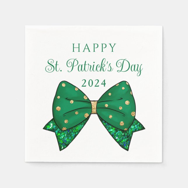 Elegantes St. Patrick's Day Party Serviette (Vorderseite)