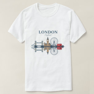 Elegantes Stadtbild Design Minimalistische London T-Shirt