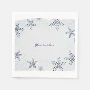 Elegantes Starfish & Sequins Blue Beach Party Serviette