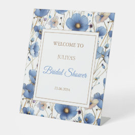 Elegantes, staubblaues Brautparty Sockelschild