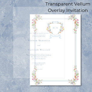 Elegantes staubblaues pastellfarbenes Wildblumen-W