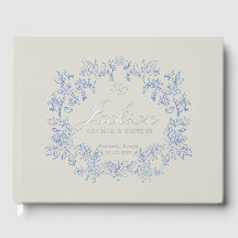 Elegantes staubblaues Toile-Blumenmuster viktorian