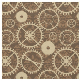 Elegantes Steampunk Uhrgang- und -damastmuster Stoff