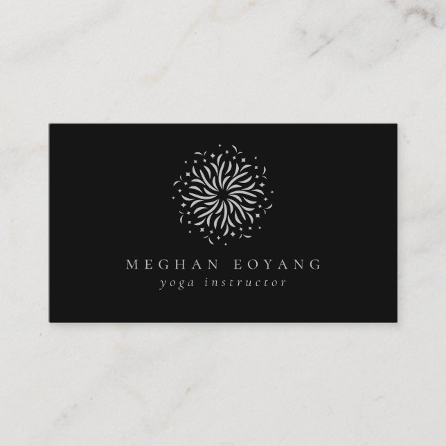 Elegantes Sternexplosion-Logo Visitenkarte (Vorderseite)