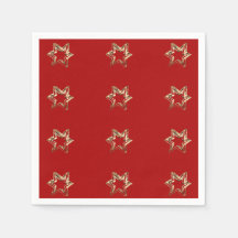 Elegantes Sternmuster Modernes Rot und Gold