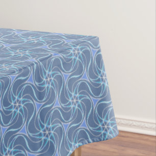 Elegantes Sternmuster Stilvolles Pulver Blue Print Tischdecke
