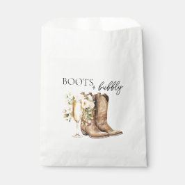 Elegantes Stiefel und bubbly Brautparty Geschenktütchen