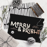 Elegantes stilvolles All is bright Foil Holi Folien Feiertagskarte<br><div class="desc">Mit dieser lustigen,  farbenfrohen Weihnachtskarte ist alles vielleicht nicht ruhig,  aber trotzdem hell.</div>