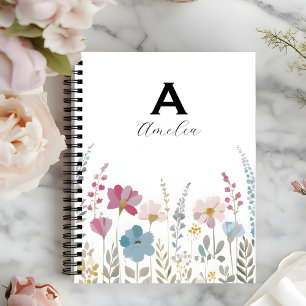 Elegantes stilvolles Blumen-Notizbuch Notizbuch