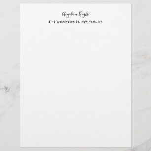 Elegantes, stilvolles, einzigartiges Handwriting-S Briefbogen