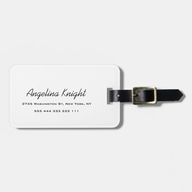 Elegantes, stilvolles, einzigartiges Handwriting-S Gepäckanhänger (Vorderseite horizontal)