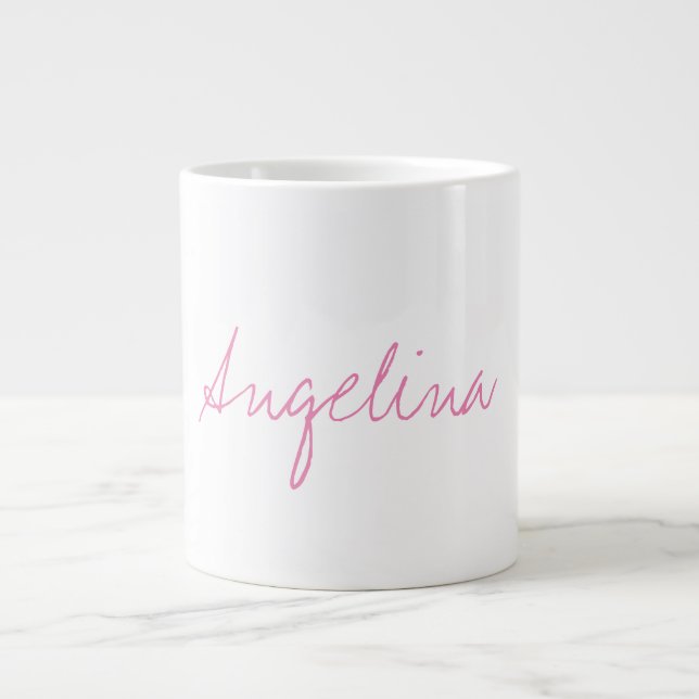 Elegantes, stilvolles, einzigartiges Handwriting-S Jumbo-Tasse (Vorderseite)
