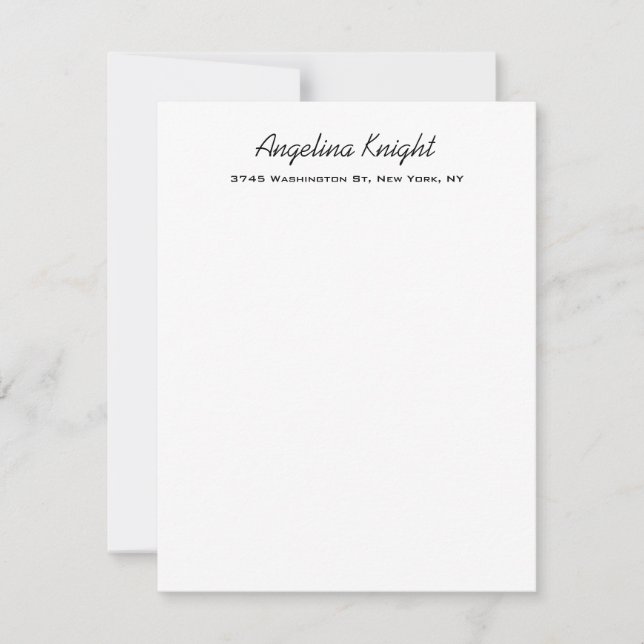 Elegantes, stilvolles, einzigartiges Handwriting-S RSVP Karte (Vorderseite)