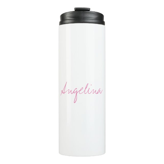 Elegantes, stilvolles, einzigartiges Handwriting-S Thermosbecher (Vorderseite)
