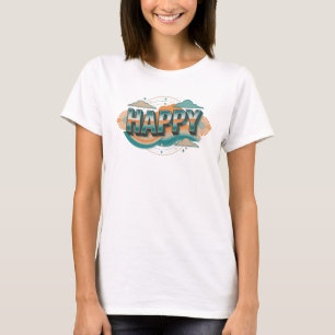 Elegantes & stilvolles HAPPY 2D-Einzelstück T-Shirt