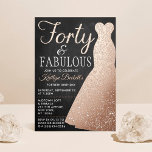Elegantes stilvolles Kleid | 40 & Fabulous Birthda Folieneinladung<br><div class="desc">Feiern Sie stilvoll mit dieser schicken und eleganten echten Folie,  die 40. Geburtstag einlädt. Das Design ist einfach zu personalisieren und Ihre Gäste werden begeistert sein,  wenn sie diese stilvollen Einladungen erhalten.</div>