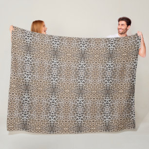 Elegantes stilvolles Leoparden Gepard Fell Tierdru Fleecedecke