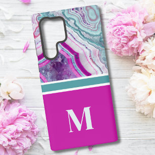 Elegantes stilvolles schickes Monogramm Initial  Samsung Galaxy Hülle