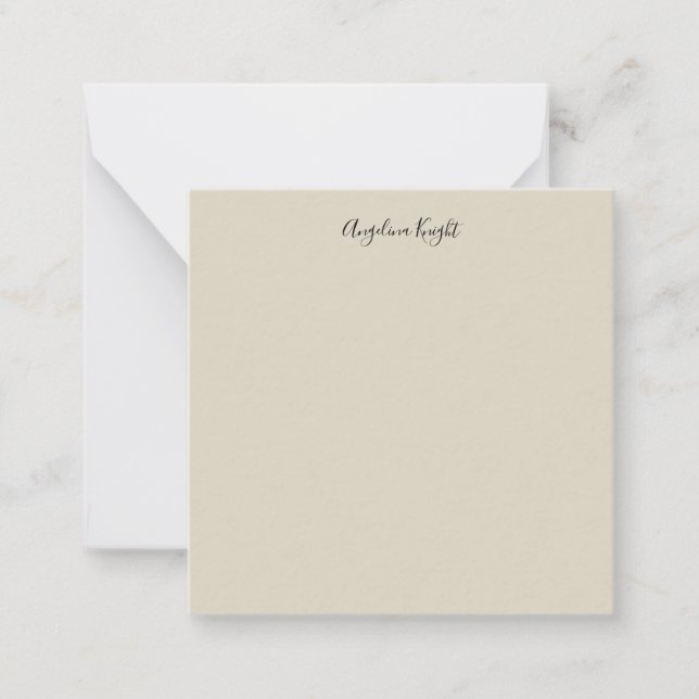 Elegantes, stilvolles, Schlichtes Handwriting Mitteilungskarte (Vorderseite)