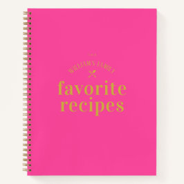 Elegantes stilvolles Trendy Pink und Gold Blank Re Notizbuch