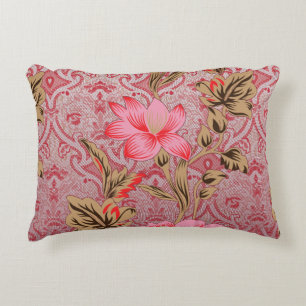 Elegantes Stoffdesign mit aufwändigen Blumenmotive Dekokissen