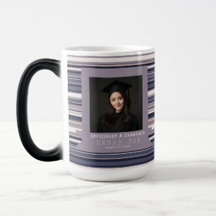 Elegantes Streifenmuster-Geschenk für ihre Abschlu Verwandlungstasse