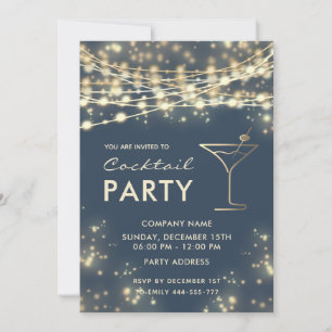 Elegantes Stringbeleuchtung Corporate Cocktail Par Einladung