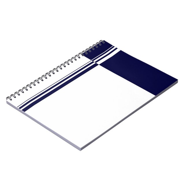 Elegantes Stripes-Notebook Notizblock (Linke Seite)