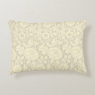 Elegantes subtile Beige Creme Floral Muster Dekokissen