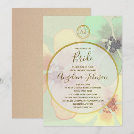 Elegantes Summer Watercolor Brautparty Einladung
